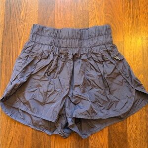 Free People High-Waist Purple Smocked Waist Shorts